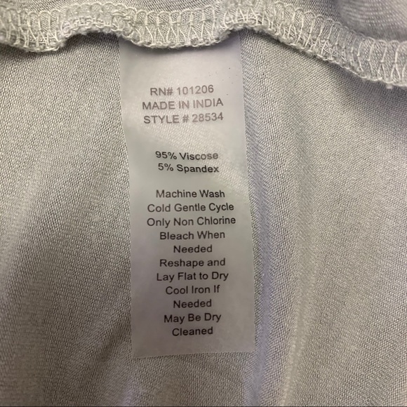 Soft Surroundings Long Sleeve Deep V-Neck Sage Green Tunic Jersey Knit Top - Picture 8 of 8